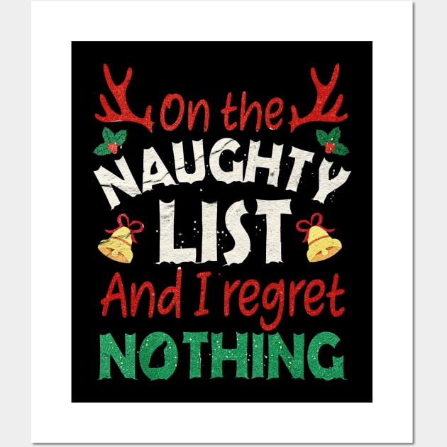 i regret nothing on the naughty list Wall Art by McKenna Guitar Sales